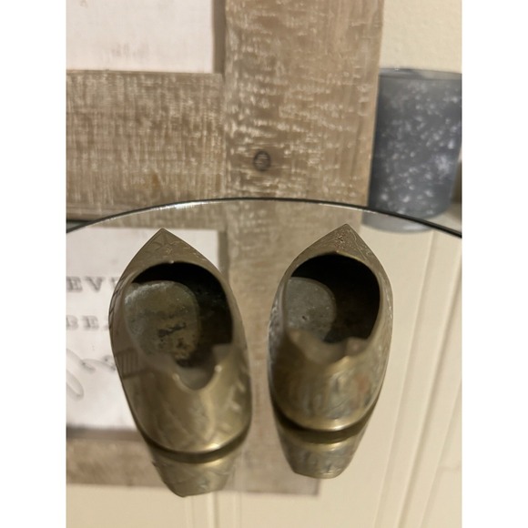 3 1/2 Inch Vintage Brass Shoe Micro Ashtray Made In India (2) Tiny Trinkets - Picture 6 of 8